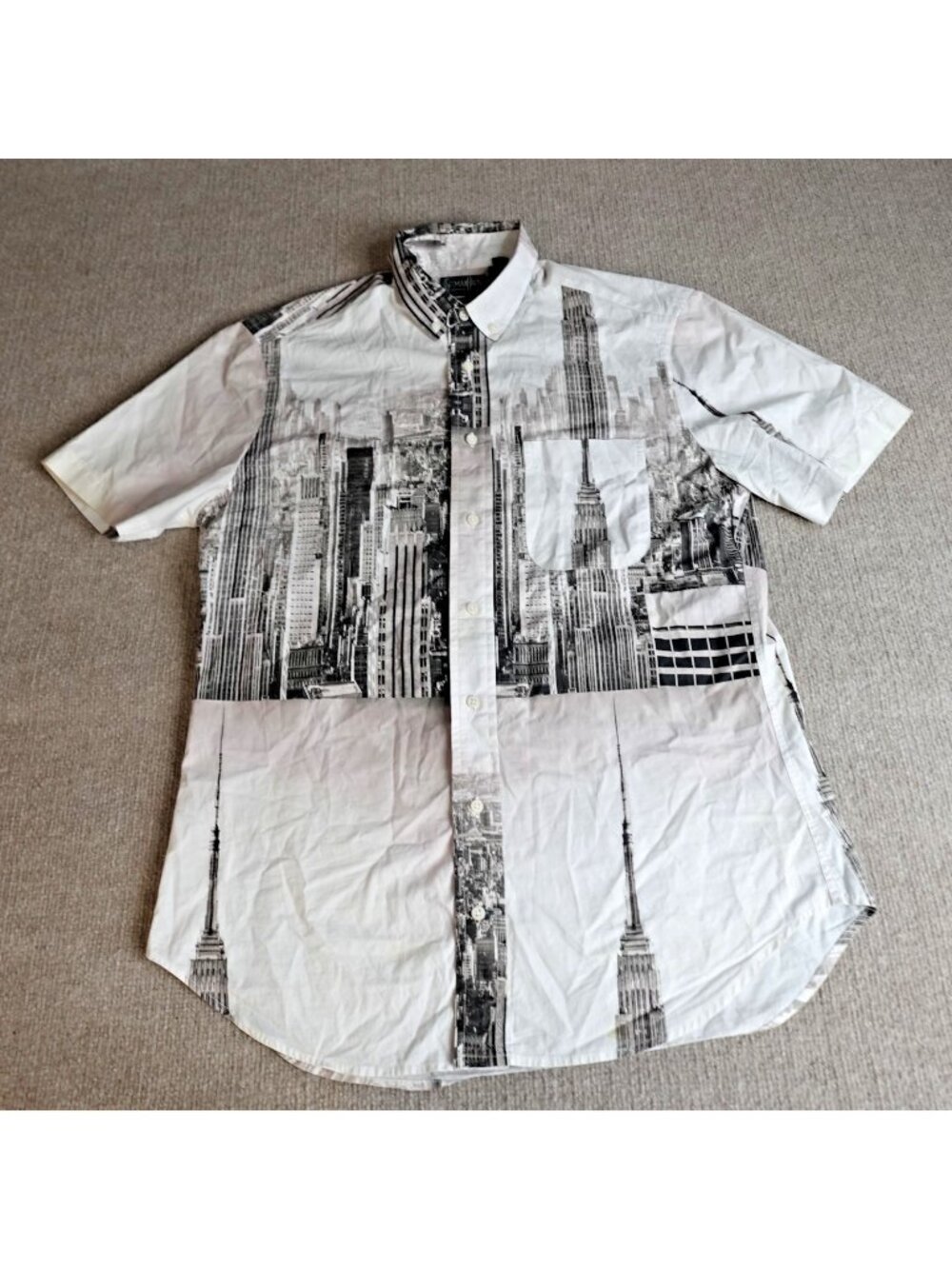 Gitman Vintage Mens Shirt Medium White New York Empire State